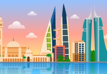 welcome-to-bahrain-manama-vector-21556482